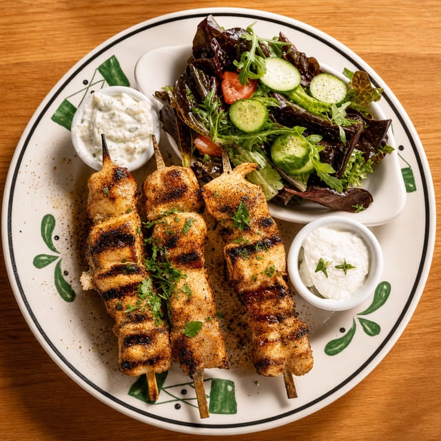 Chicken Kabob Plate.