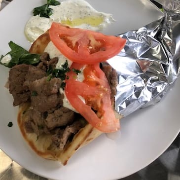 Beef & Lamb Gyro Sandwich.
